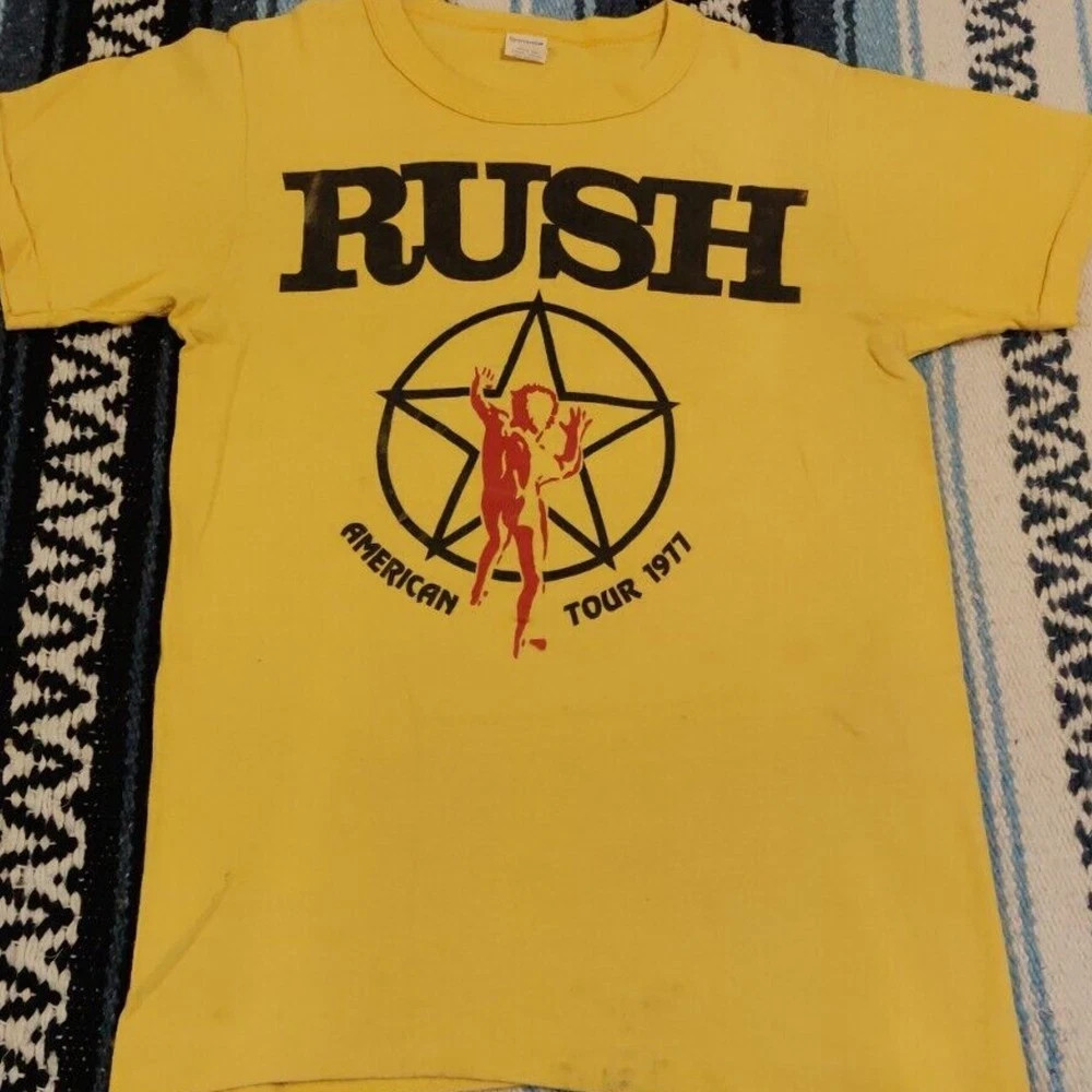 Band Rush T Shirt Yellow Gifl For Fan Men Size S-5XL Unisex