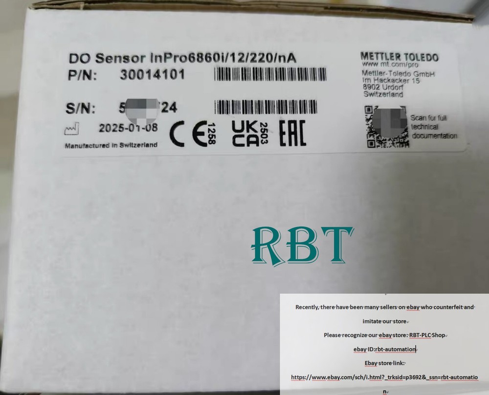 Inpro6860i/12/220/nA 30014101 Optical Dissolution Electrode Brand new