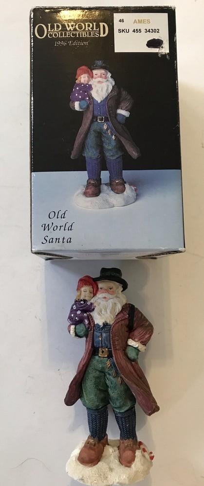 Old World Collectibles Hand Painted Porcelain Santa 6In. 1996&&&