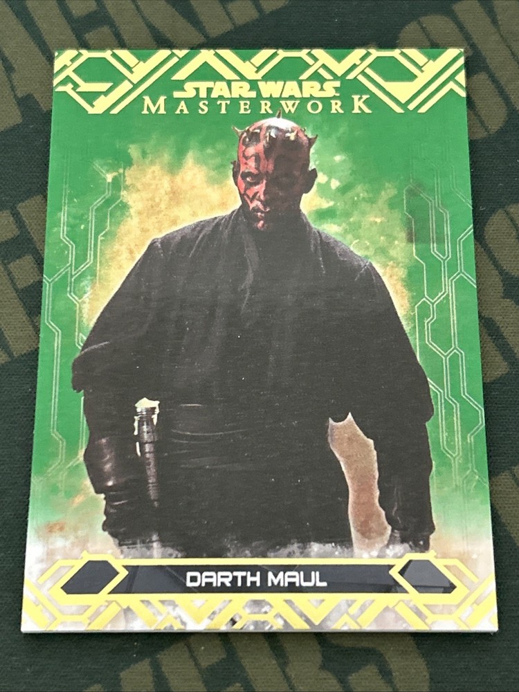 2017 Topps STAR WARS Masterwork #5 - Darth Maul - Green - Numbered 10 of 99