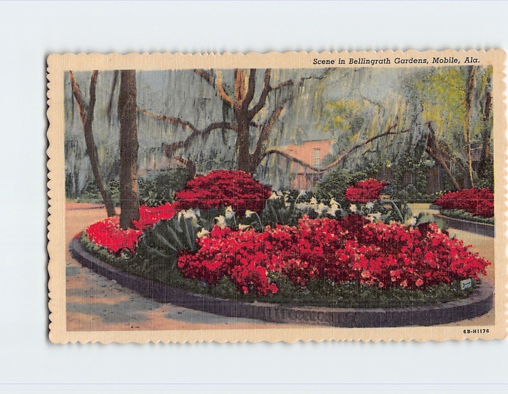 Postcard Scene in Bellingrath Gardens Mobile Alabama USA