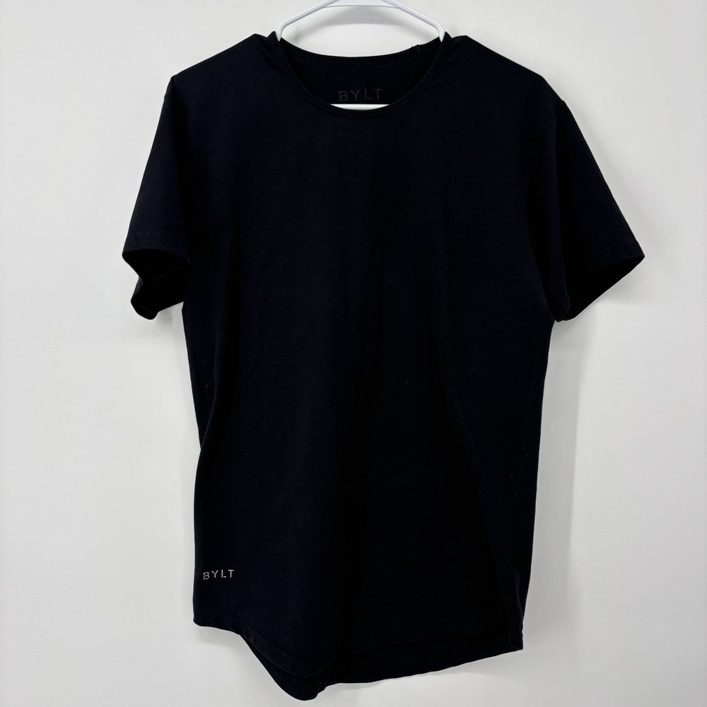BYLT Basics Drop Cut Lux T Shirt Men's Size Large Black Short Sleeve