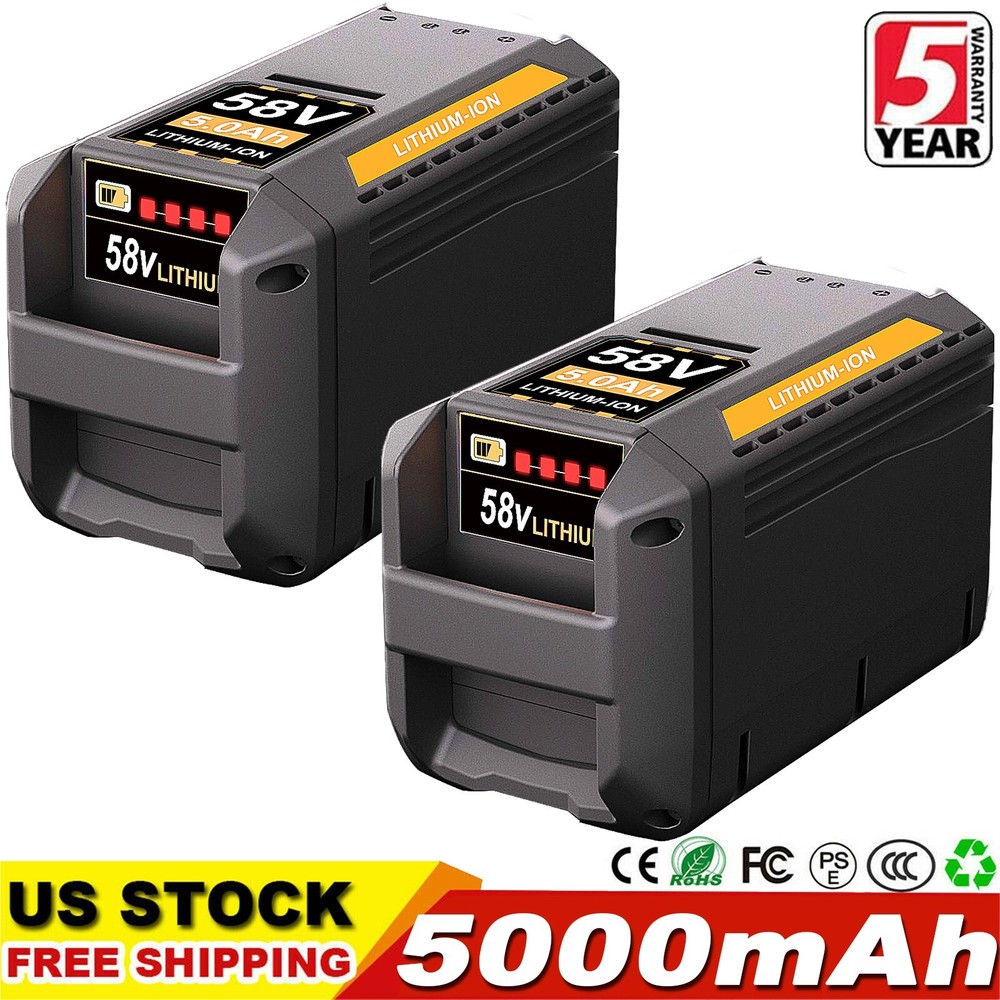 2Pack 5.0Ah Lithium-ion Battery For Echo 58Volt Flex-Force CBP-58V40 CBP-58V2AH