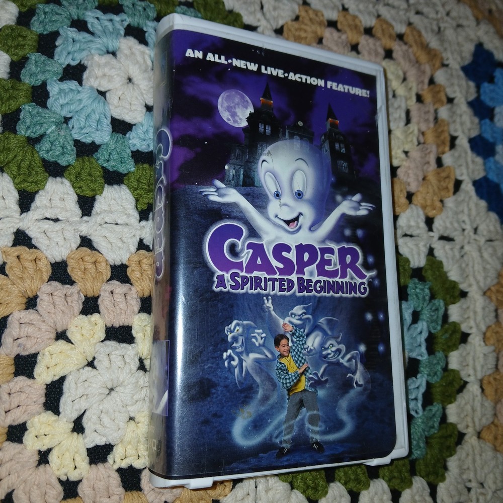 Casper: A Spirited Beginning VHS 1997 Hard Clamshell, Kids Horror Movie, PG