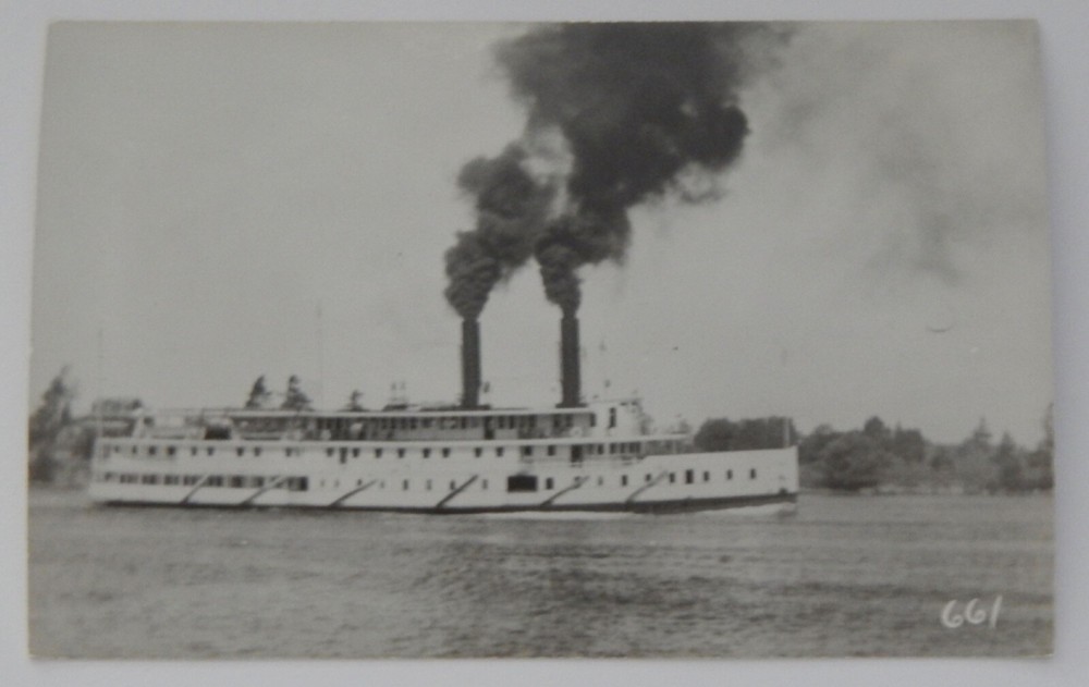 Steamship Steamer RAPIDS QUEEN real photo postcard RPPC