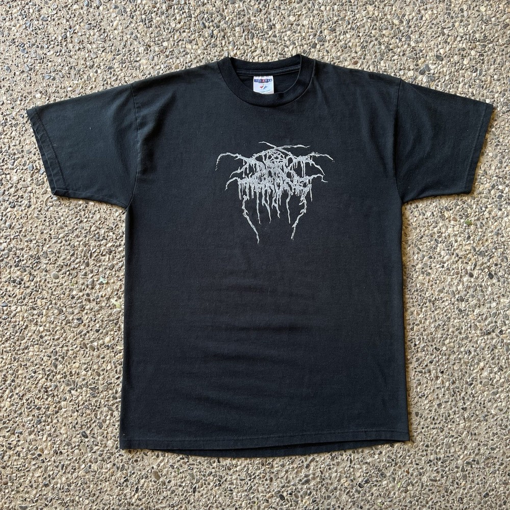 Vintage Darkthrone Shirt Modern Print L Black Metal Band Tee