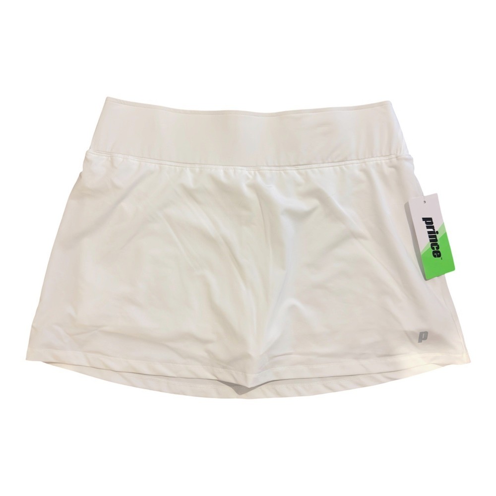 Prince Womens White Tennis Match Knit Skort Large WPT17200 New With Tags
