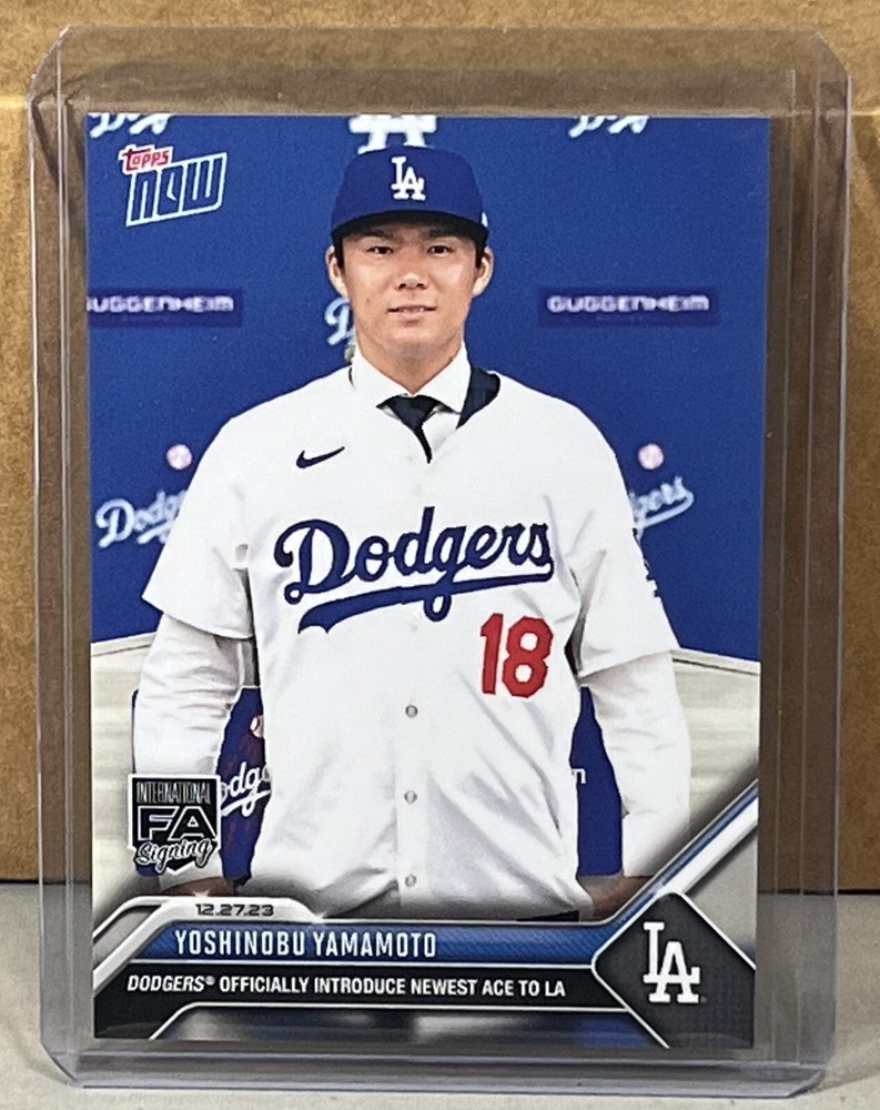 2023 TOPPS NOW #OS-25 YOSHINOBU YAMAMOTO LOS ANGELES DODGERS newest ace to LA