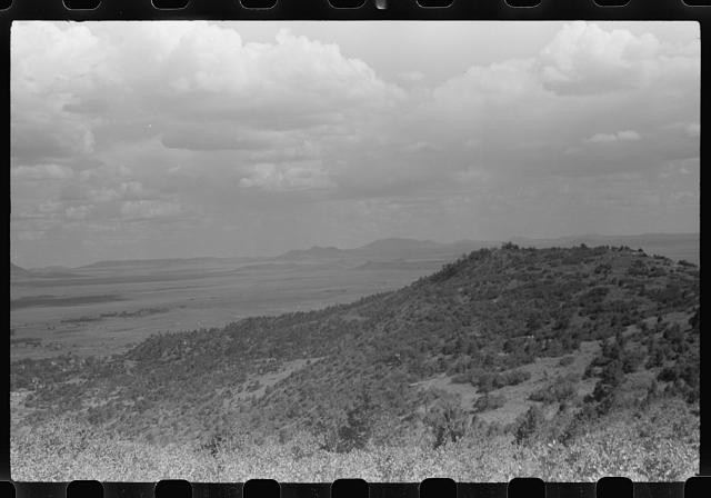 Photo:1930s Desert Mountain Landscape Scenic Vista Black and White Print