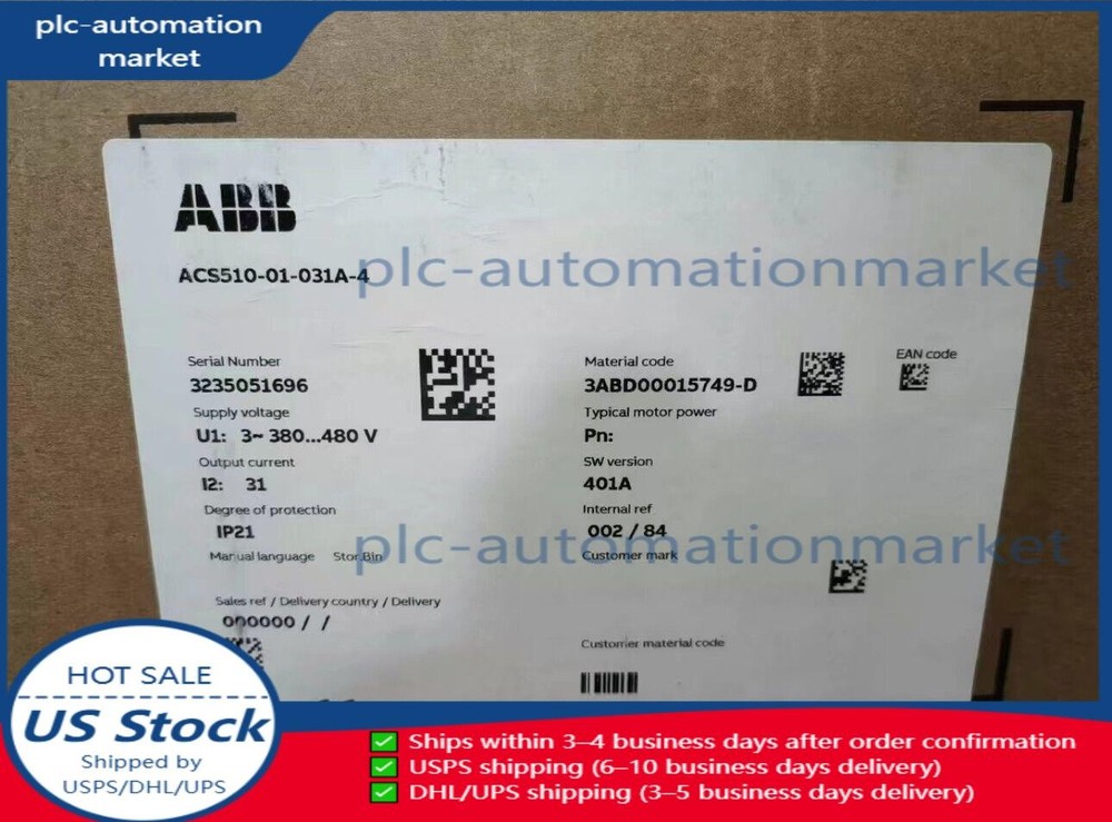 ACS510-01-031A-4 brand new ABB frequency converter with box No Keypad