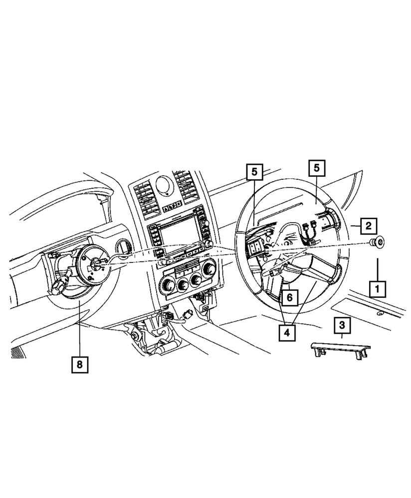 Mopar Steering Wheel-C for Sedan 4 Door 103 WB VIN T 1LD391K5AA