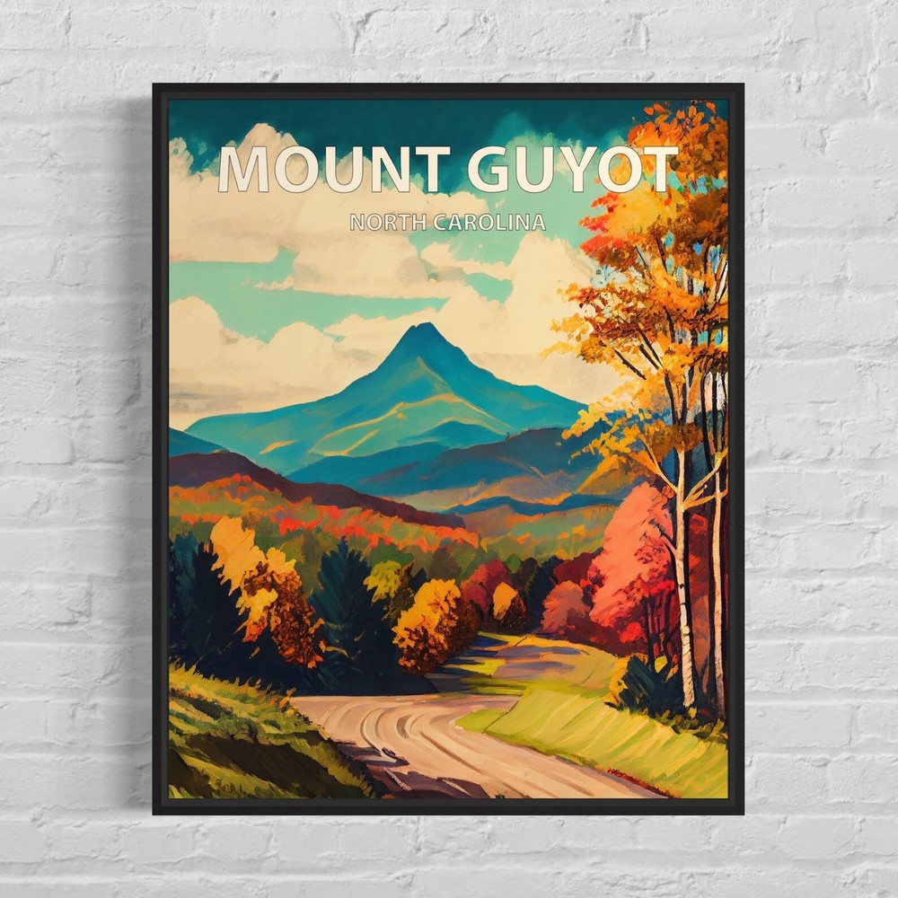 Mount Guyot North Carolina Art Print Mount Guyot Wall Art Painting Mount Guyot