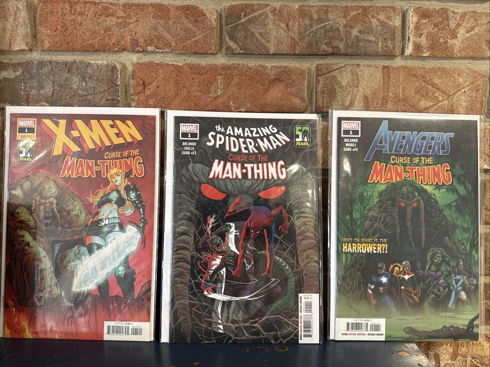 Curse of the Man-Thing 1-3 Complete Avengers Spider-Man X-Men Set Comic Lot