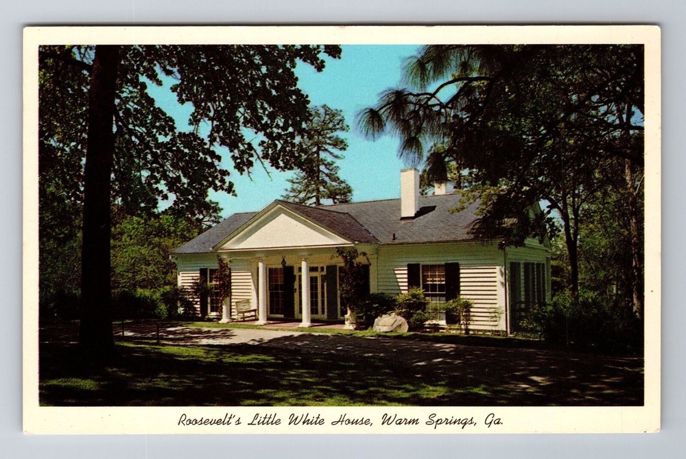 Warm Springs GA-Georgia, Roosevelt's Little White House, Vintage Postcard