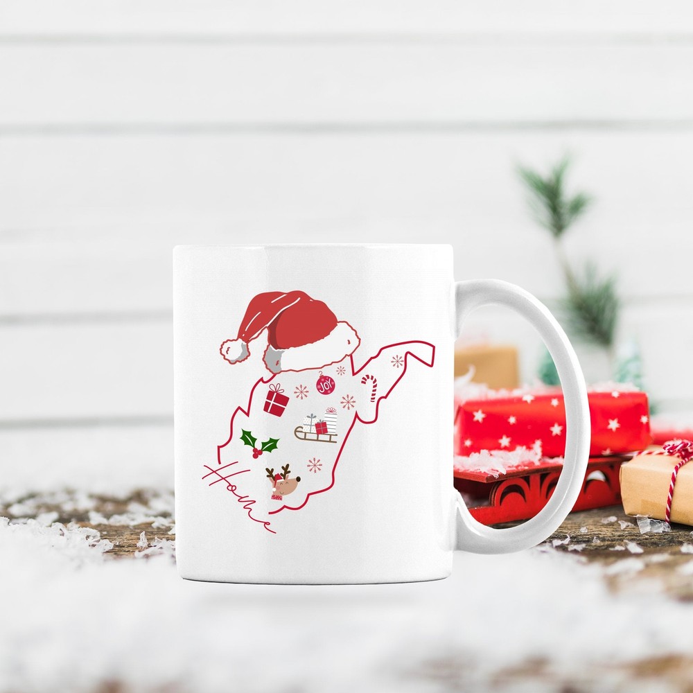 West Virginia Navidad West Virginia Navidad Taza West Virginia Navidad West Virginia Holiday Gift West