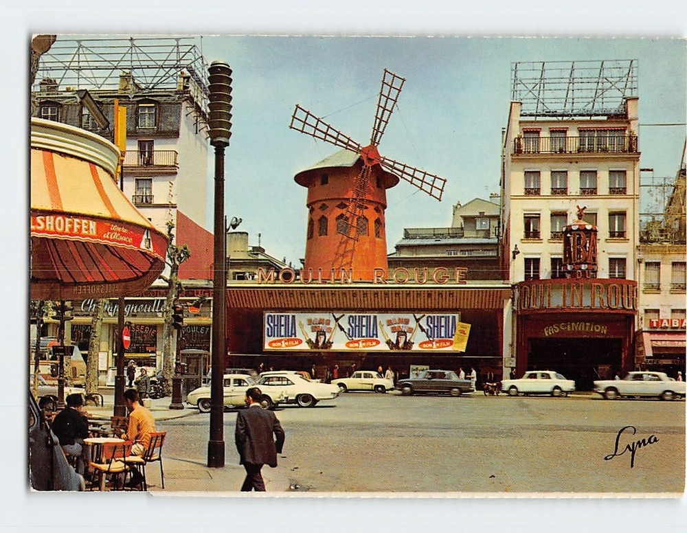 Postcard Montmartre Moulin Rouge Paris France