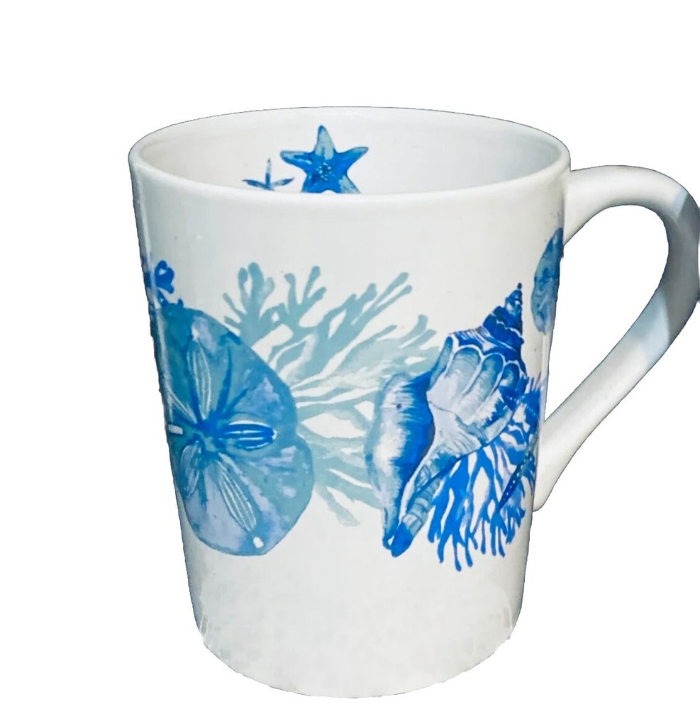 Royal Norfolk Shore Living Beach Ocean Theme 14 Inches  Stoneware Cup Mug