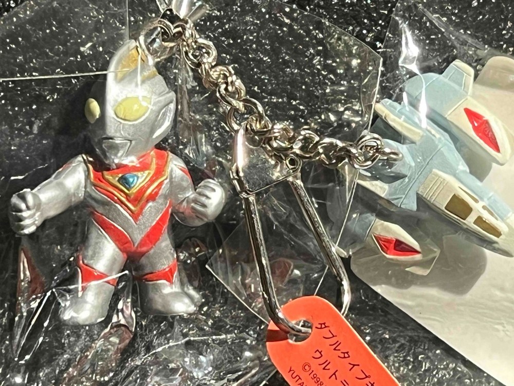 Ultraman Gaia Double Type Figure Keychain Vintage 1998 Urutoraman Japan Rare