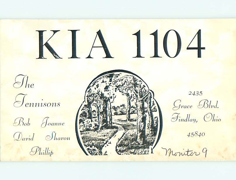 comic - QSL CB HAM RADIO CARD Findlay Ohio OH t8736