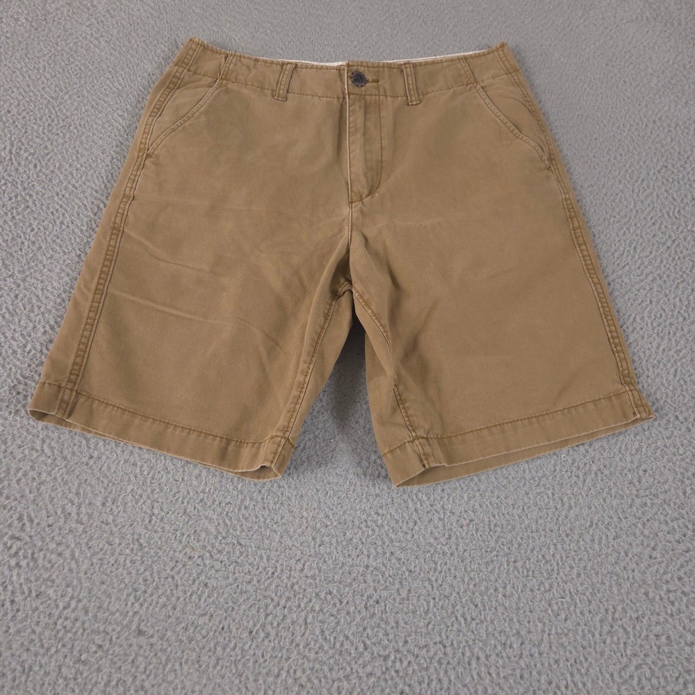American Eagle Shorts Mens 31 Brown Classic Cotton Chino Straight Leg Flat Front