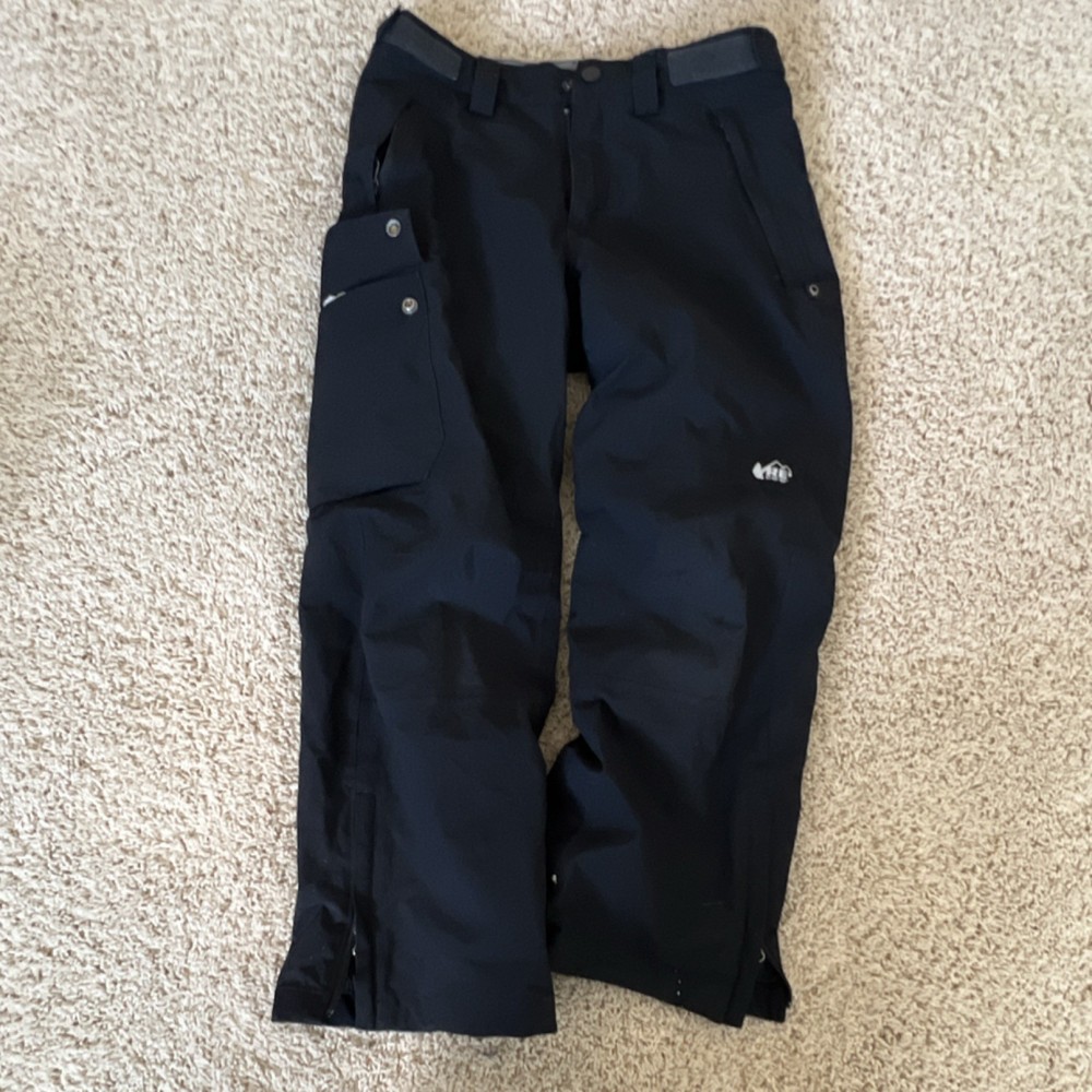 REI Co-op Kids Black Snow Pants Medium 10-12 Ski/Snowboard Winter