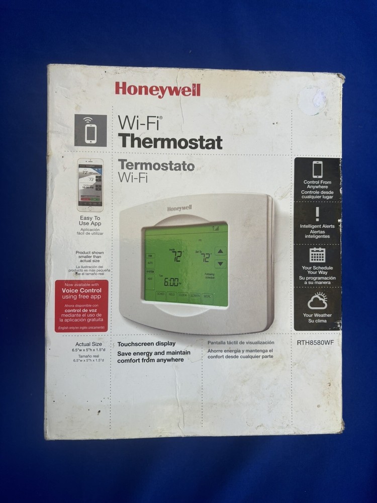 Honeywell RTH8580WF1007 7-Day Programmable Wi-Fi Thermostat Touchscreen White