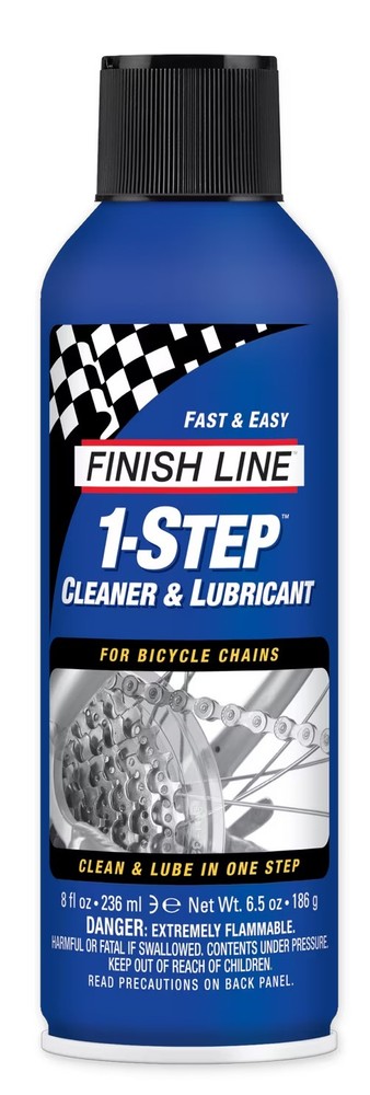 Finish Line 1-Step Cleaner and Bike Chain Lube - 8 fl oz Aerosol Blue