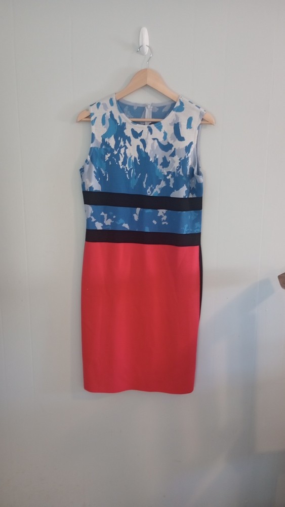 St. John Wool Blend Multi-Knit Dress Size 10