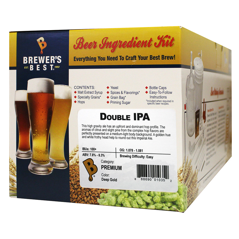 Brewer's Best Double IPA Beer Ingredient Kit fro Home Brew Beer Making