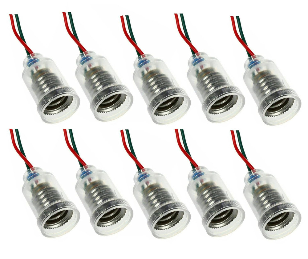 10X E10 Lamps Base E10 LED Screw-Mount Small Bulbs Holder E10 Light Base