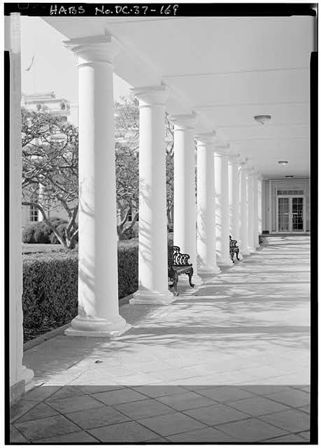 Photo:White House Washington DC 1950s West Colonnade Columns