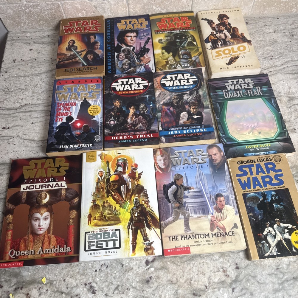 Lot of 12 STAR WARS Paperback Books Mixed Authors