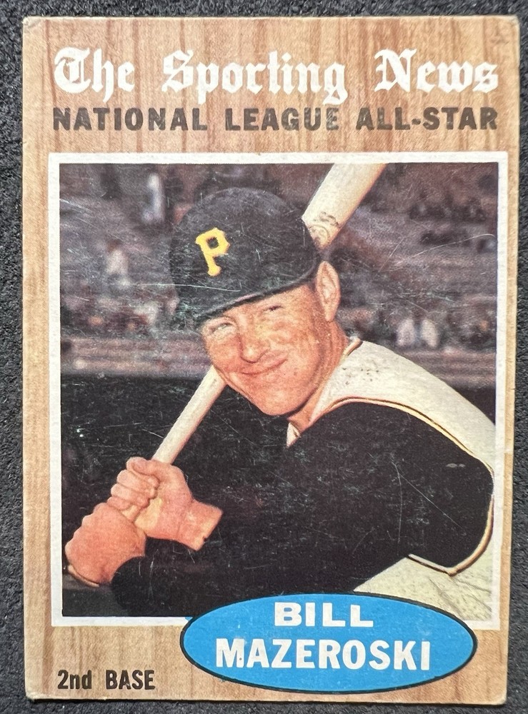 1962 Topps Sporting News All-Star Bill Mazeroski (Pirates) #391 Vg+ Oc