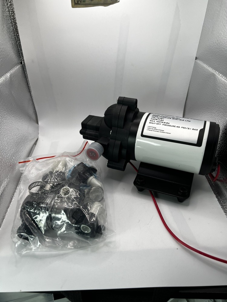 Wassermann Pressure Water Pump 3WDP4-45-12V DC  RV 45psi 4gpm NEW. Self Priming.