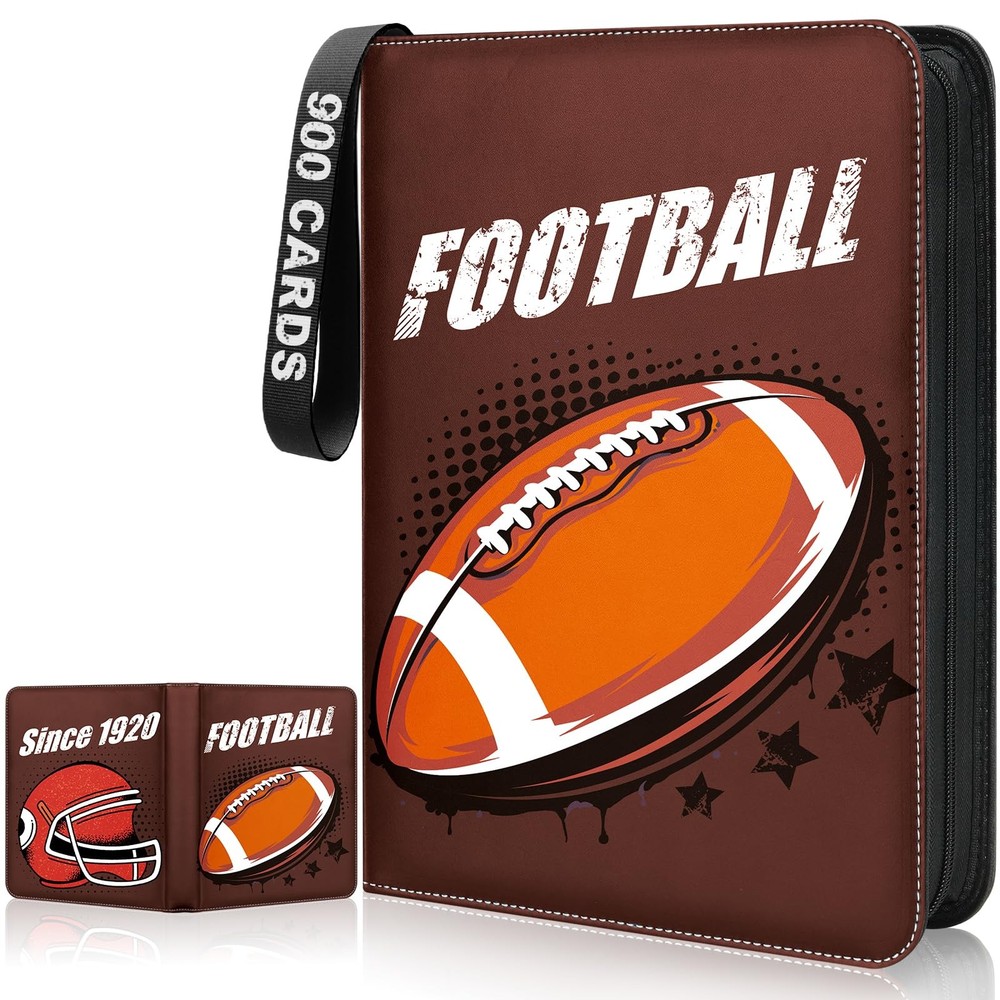 Football Card Binder with 900 Pockets and 50 Pages for Sports Trading Cards