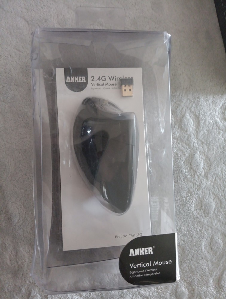Anker Vertical Ergonomic Wireless Optical Mouse TM137G Black
