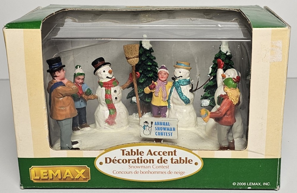 LEMAX Annual Snowman Contest Tabletop Christmas Decor 5x3 Inches New-image