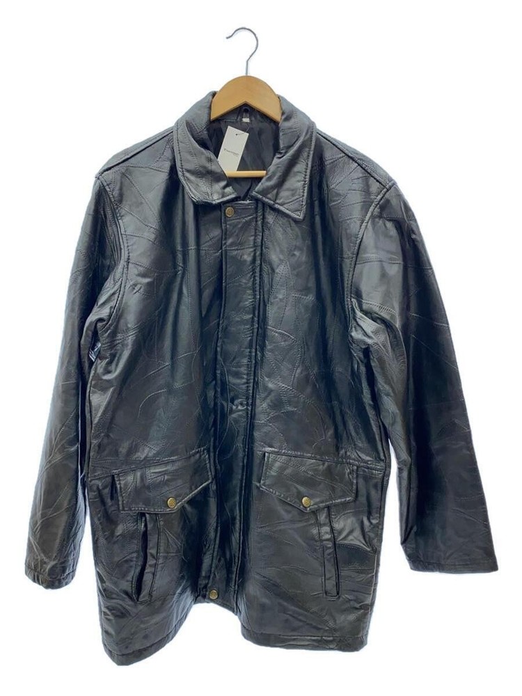 Leather Jacket Blouson/L/Leather/Blk/Plain/90S 3498