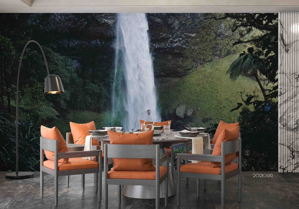 3D Forest Waterfall Landscape Wall Murals Wallpaper Murals Wall Sticker 31