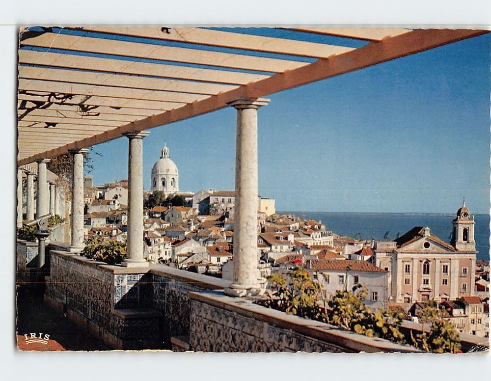 Postcard View Of Lisbon Alfama Portugal