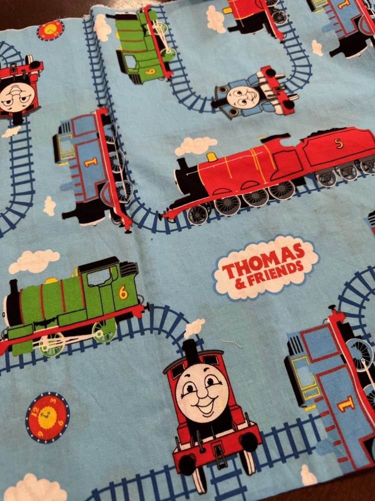 2005 Thomas the Tank Engine & Friends Cranston Blue Cotton Fabric BTHY 44