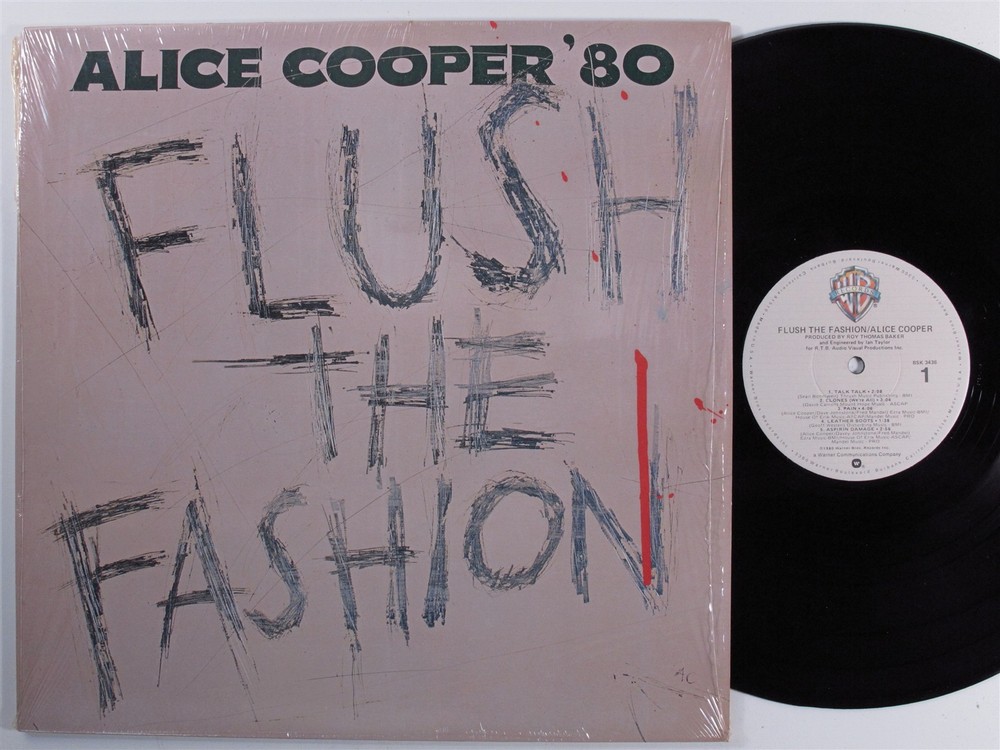 ALICE COOPER Flush The Fashion WARNER BROS LP VG+ SHRINK f