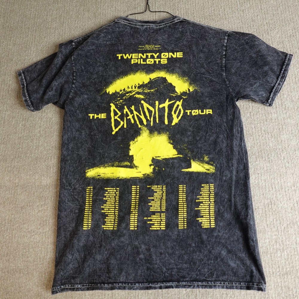 Twenty One Pilots Shirt Small Gray Stonewash Bandito Tour Double Sided Official