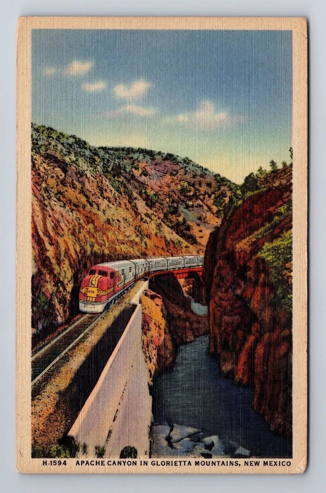 NM- New Mexico, Apache Canyon In Glorietta Mountains, Antique, Vintage Postcard