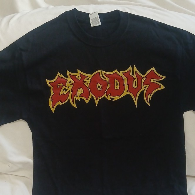 Gildan Exodus Metal Command Heavy Cotton Men's Black Graphic T-Shirt Size M
