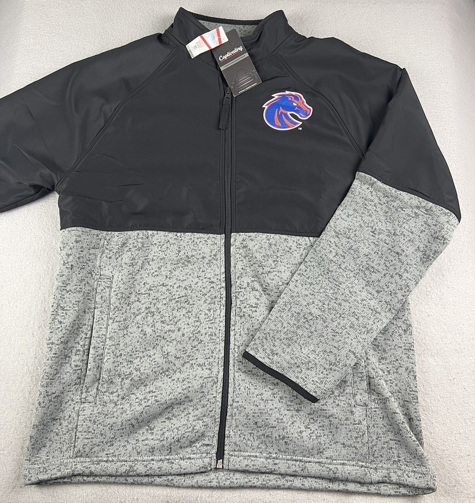 Captivating Men’s Boise State Broncos Full Zip Jacket Size Medium NWT