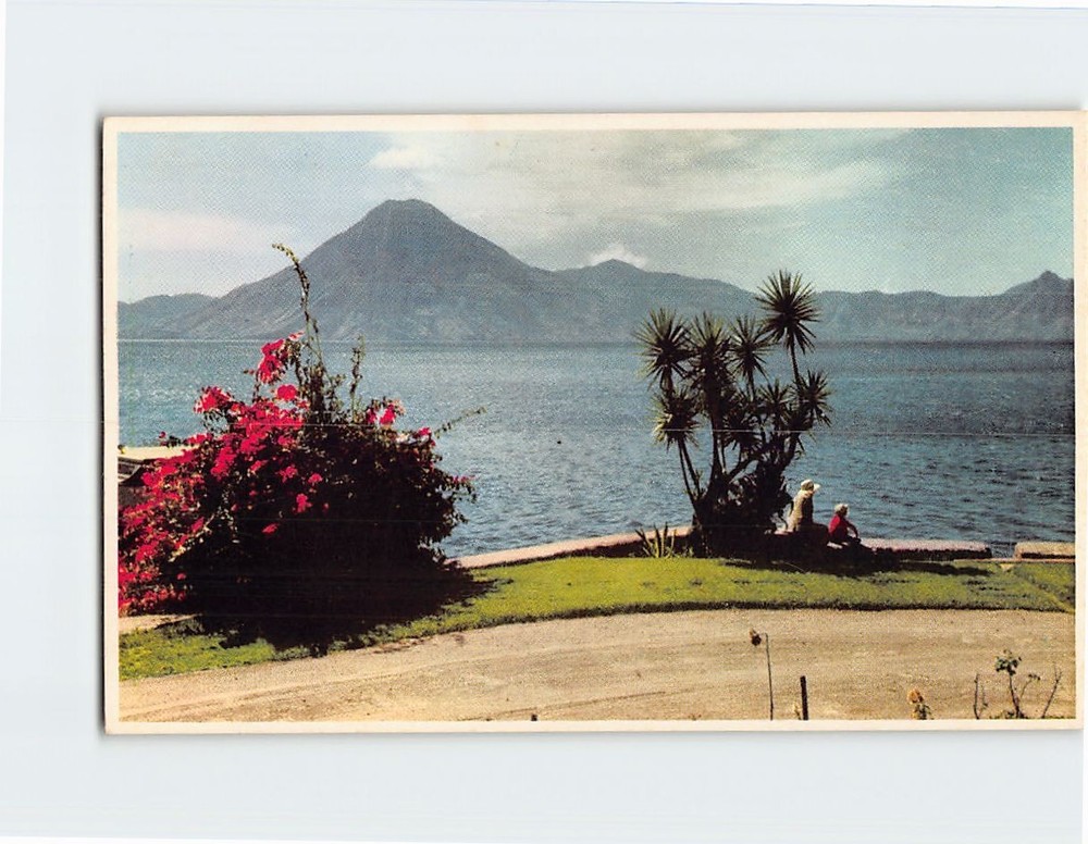 Postcard Panoramic View of Lake Atitlan Guatemala