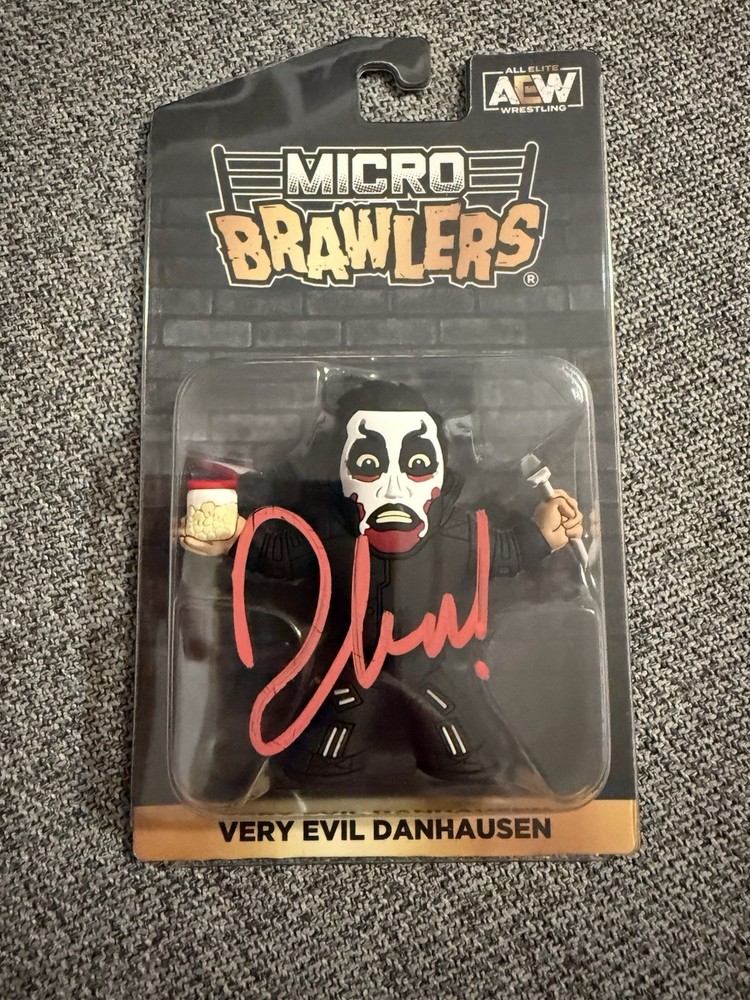 AEW Very Evil Danhausen Micro Brawlers Signed All Elite Pro Wrestling Crate