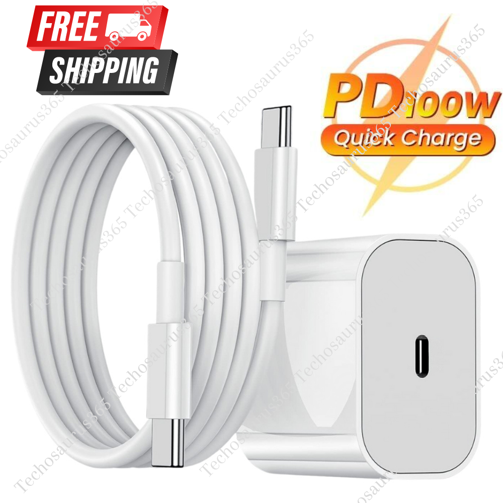 For Android 20W Type C Fast Charger Adapter Block 100W USB C Charging 6FT Cable
