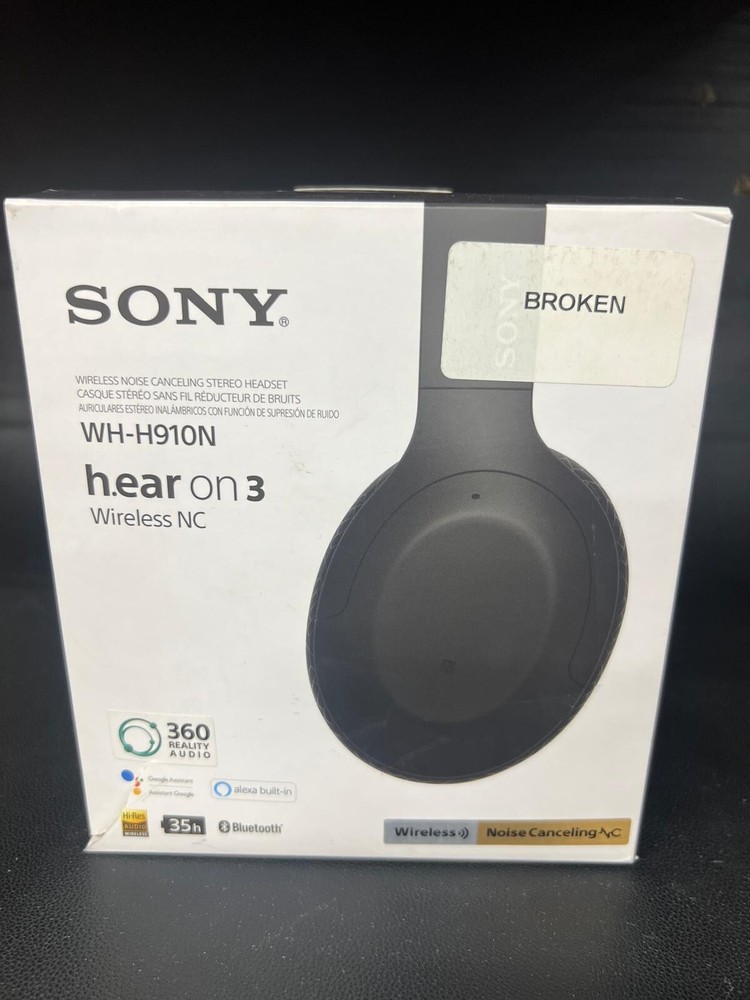 Sony WH-H910N On Ear Wireless Headphones - Black Nice *BROKEN - FOR PARTS*